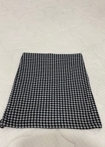 Gri Ekose Midi Mini Etek - Görsel 2