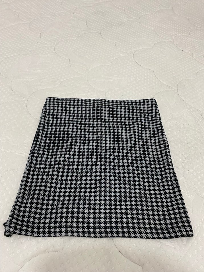 Gri Ekose Midi Mini Etek - Görsel 2