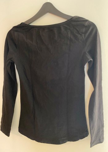 Stradivarius Siyah Kadın Basic Uzun Kollu Tshirt