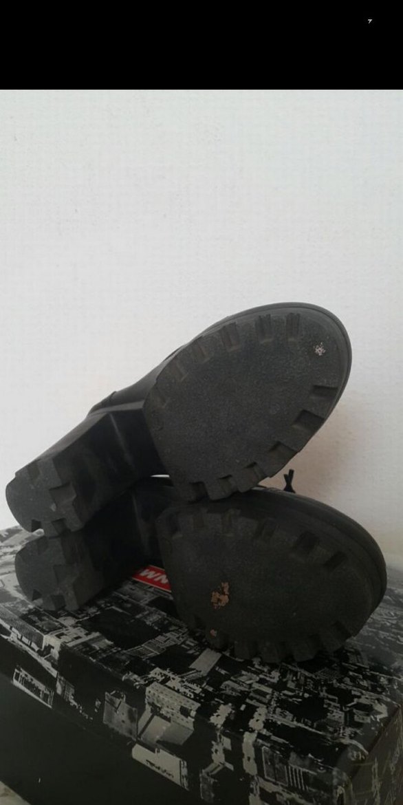 Siyah Platform Topuklu Gotik Kadın Ayakkabı - Görsel 2