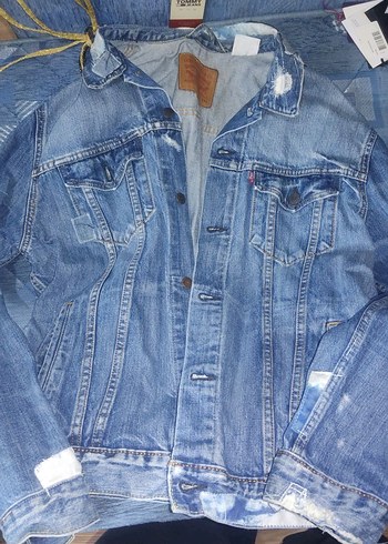 Levis Made İn Mexico Levi S Acik Mavi Yikamali Denim Ceket