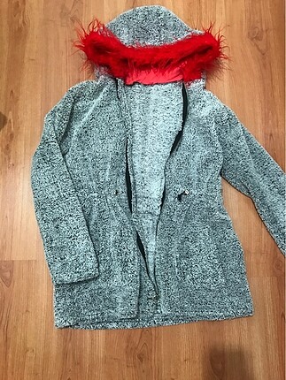 Diğer Kapişonlu peluş ceket