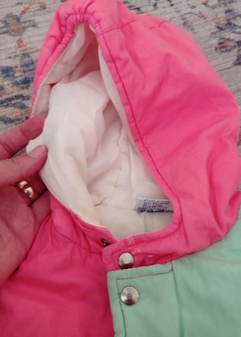 Kapüşonlu Fermuarlı Pembe Bebek Tulumu - Görsel 5