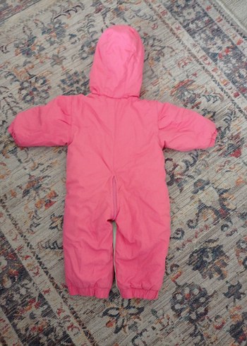 Kapüşonlu Fermuarlı Pembe Bebek Tulumu - Görsel 2
