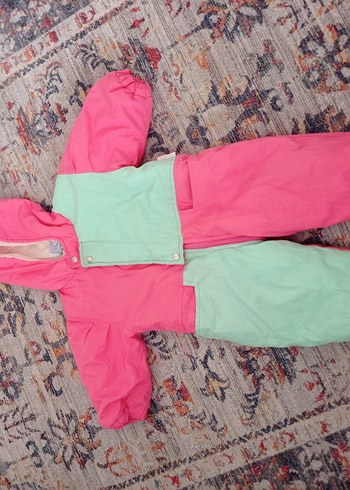 Kapüşonlu Fermuarlı Pembe Bebek Tulumu - Görsel 7