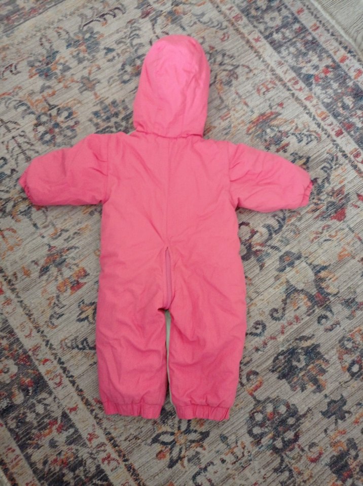 Kapüşonlu Fermuarlı Pembe Bebek Tulumu - Görsel 2