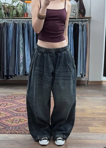 Urban Outfitters Rahat Kesim Mavi Denim Pantolon