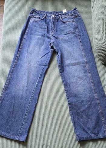Trendyol & Milla Mavi Yikamali Genis Paca Denim Jean