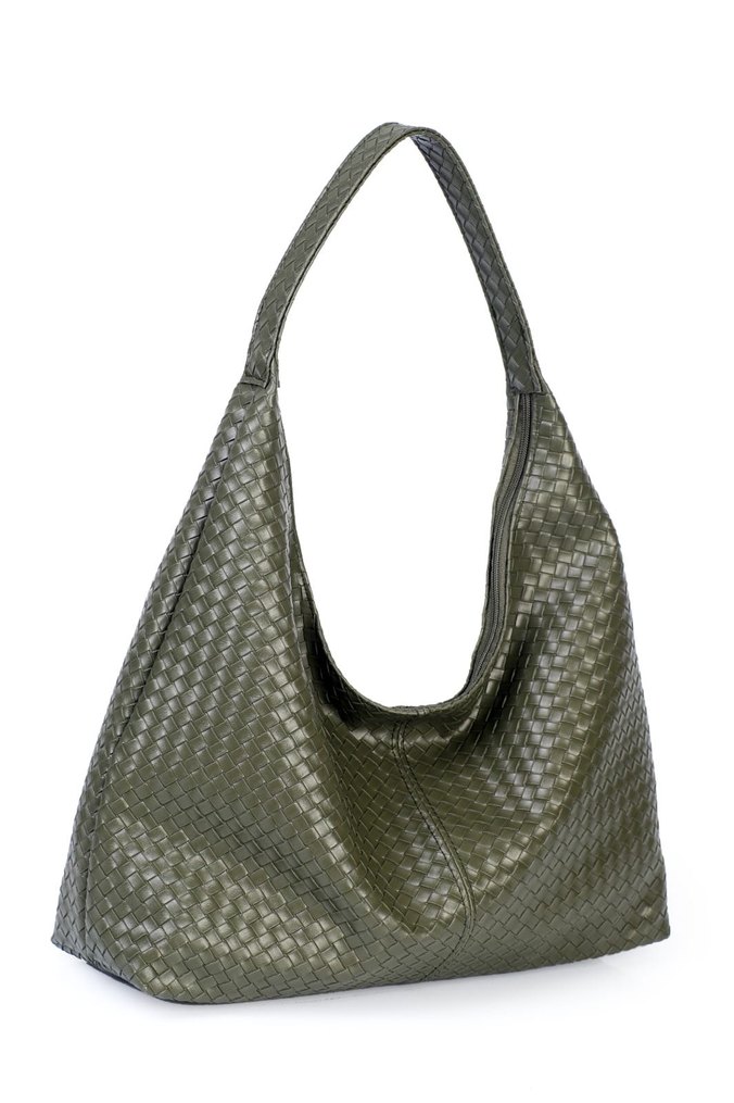 Bordo Deri Kadın Omuz Çantası - Görsel 5