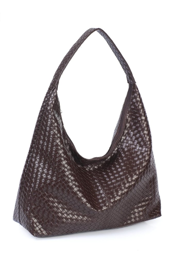 Bordo Deri Kadın Omuz Çantası - Görsel 4