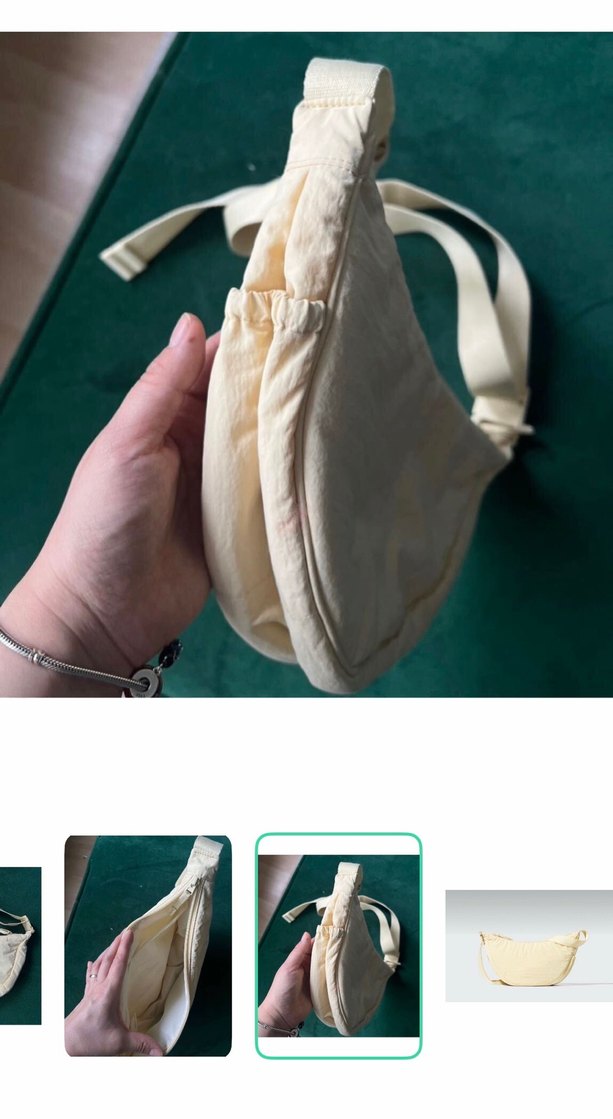 Uniqlo mini round pastel sari capraz aski canta — görsel 4/5