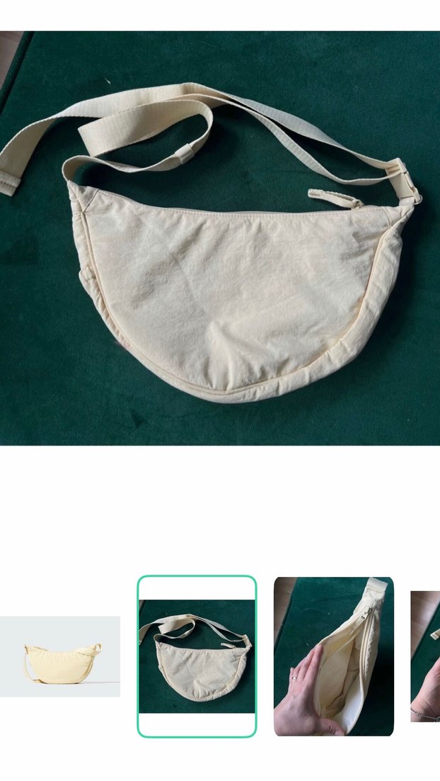 Uniqlo mini round pastel sari capraz aski canta — görsel 2/5