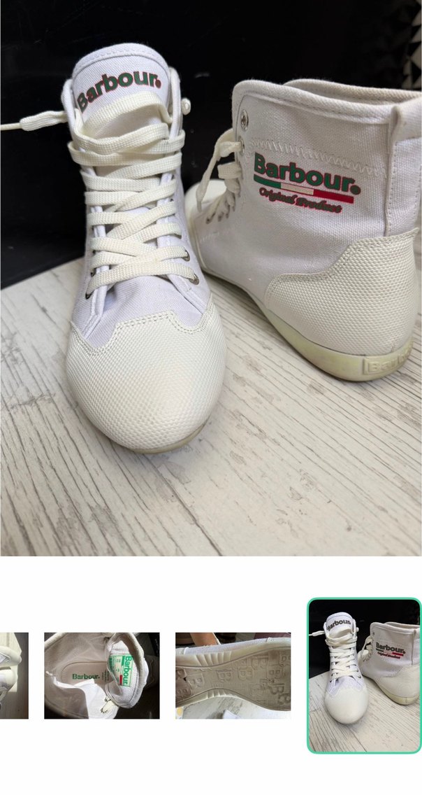 Barbour 37 Beyaz Bağcıklı Sneaker — görsel 7/8