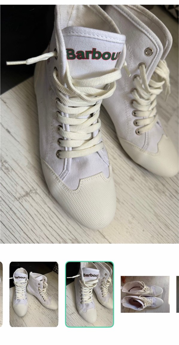 Barbour 37 Beyaz Bağcıklı Sneaker — görsel 3/8