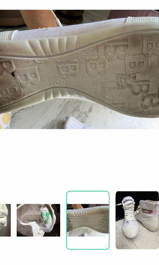Barbour 37 Beyaz Bağcıklı Sneaker — görsel 6/8