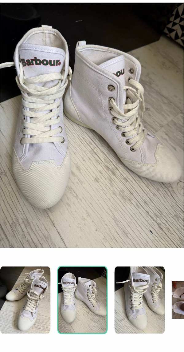 Barbour 37 Beyaz Bağcıklı Sneaker — görsel 2/8