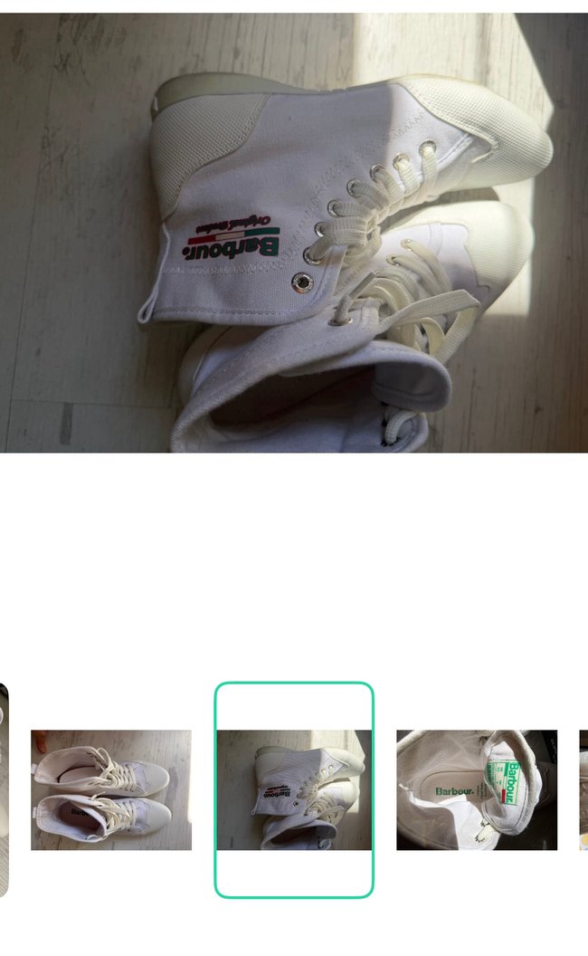Barbour 37 Beyaz Bağcıklı Sneaker — görsel 4/8