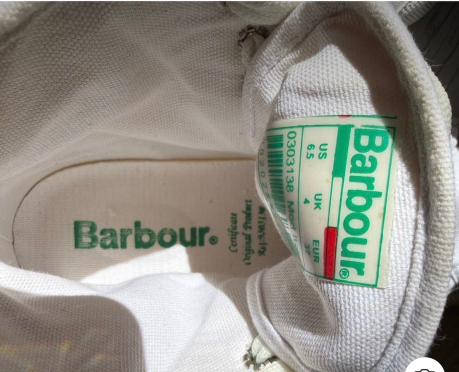 Barbour 37 Beyaz Bağcıklı Sneaker — görsel 5/8