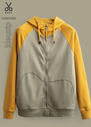 Kaft S Kleuzip Concrete Gri Sari Sweatshirt