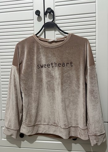 Penti Bej Kadife Sweatshirt Rahat Ve Sik