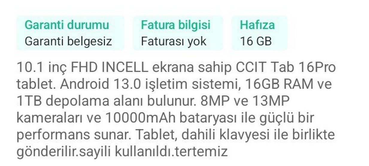 Tab 16Pro 10.1 FHD Android Tablet — görsel 7/7