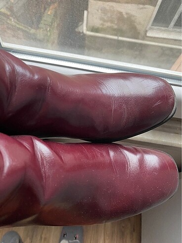 38 Beden bordo Renk Bershka topuklu bot