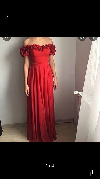 s Beden Kırmızı Nişan/Düğün Elbisesi