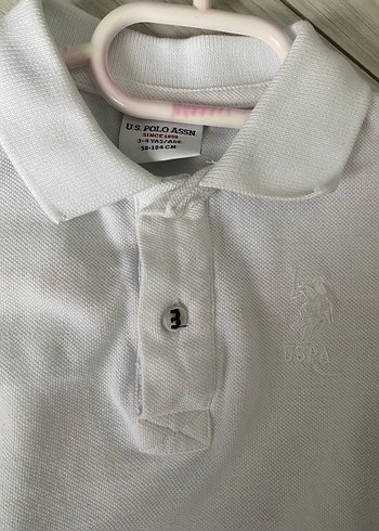 U.S Polo Assn. Erkek Çocuk Beyaz Düğmeli Polo Tişört