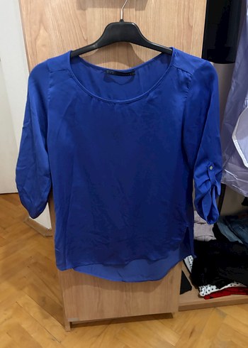 Mavi Kısa Kollu ZARA - Görsel 3