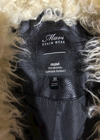 Siyah kürklü deri ceket - Görsel 2