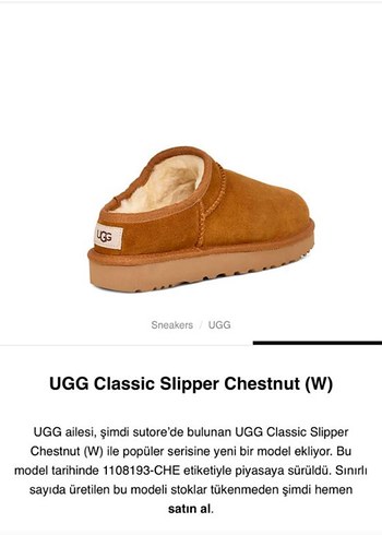 UGG Classic Kürklü Süet Erkek Terlik