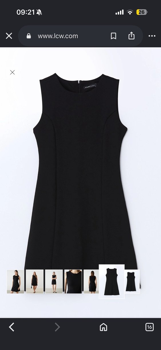 lcw casual siyah elbise — görsel 4/6