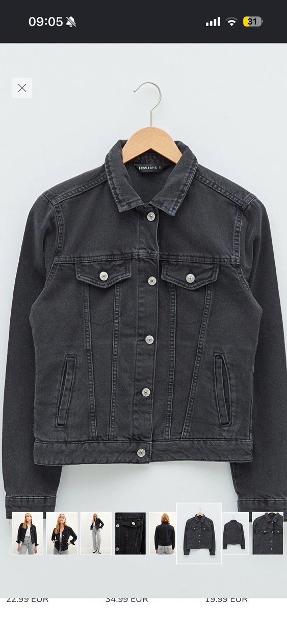 Siyah Denim Ceket — görsel 3/5