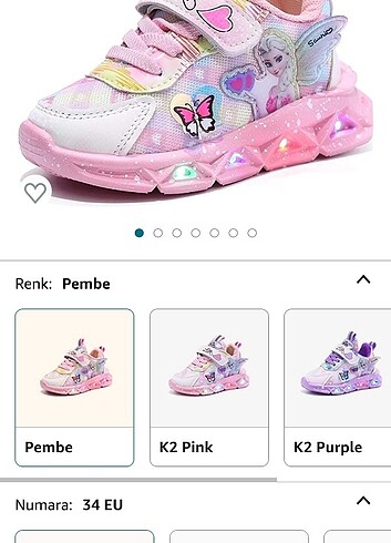 Işıklı kız çocuk ayakkabı  - Görsel 5