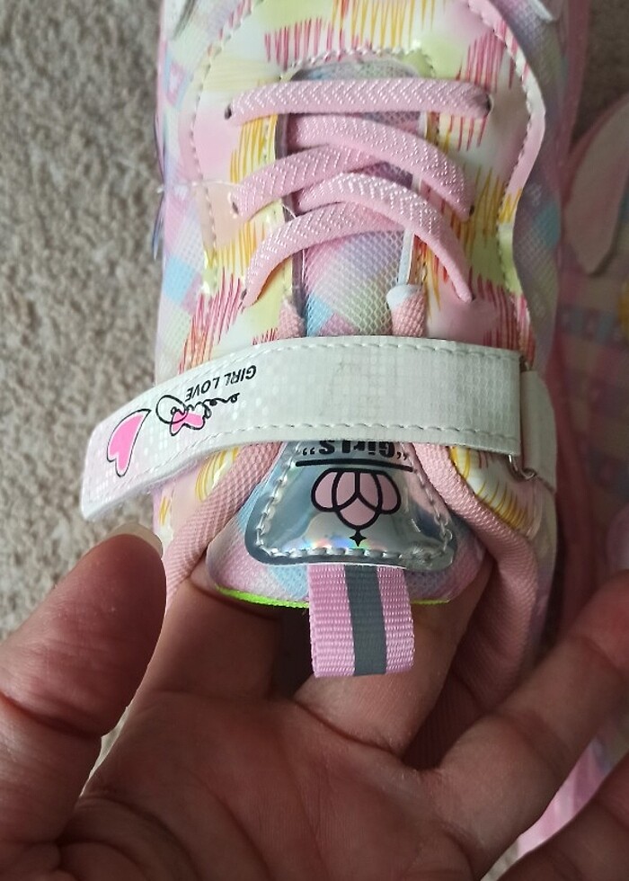 Işıklı kız çocuk ayakkabı  - Görsel 3