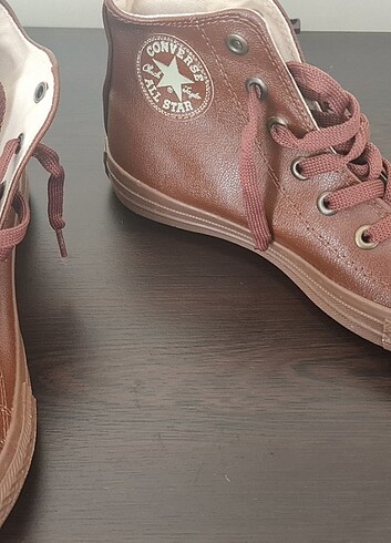 38 Beden kahverengi Renk Converse deri