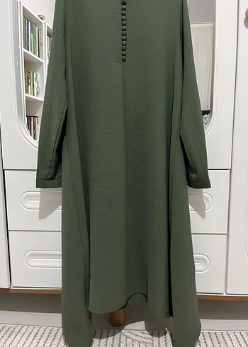 LC Waikiki Haki Yesil Uzun Tesettur Elbise