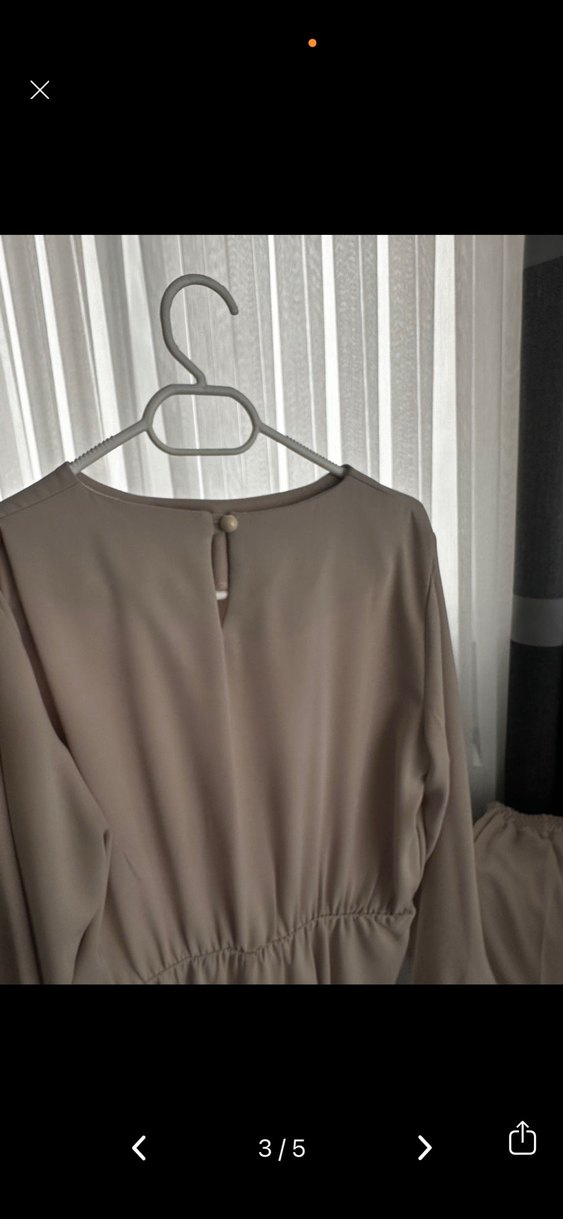 Bej Uzun Kollu Salaş Kadın Takım - Görsel 3