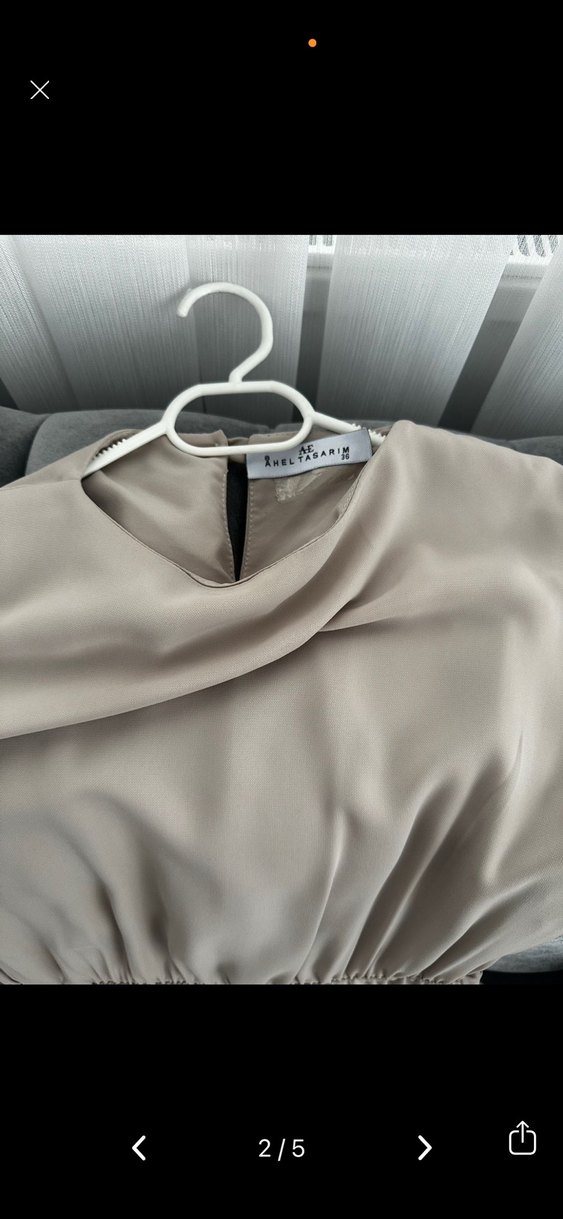 Bej Uzun Kollu Salaş Kadın Takım - Görsel 2