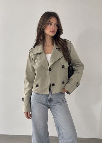 Zara Bej Kruvaze Trenckot