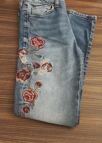 Mavi Jeans Mavi Cicek Nakisli Acik Mavi Denim Jean