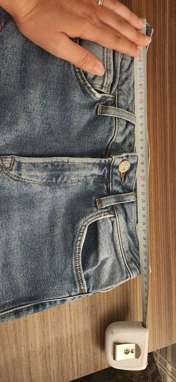 Mavi Çiçek Nakışlı Açık Mavi Denim Jean — görsel 4/10