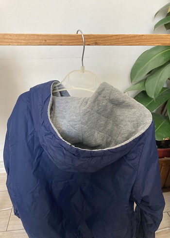 Erkek Çocuk Gri Mavi Fermuarlı Sweatshirt - Görsel 3