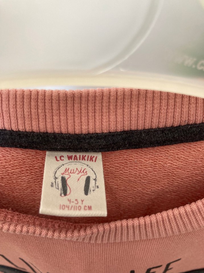 Çocuk Somon Renkli Baskılı Sweatshirt - Görsel 3