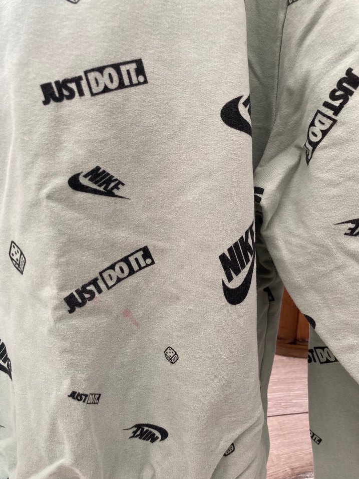 Mint Yeşili Kapüşonlu Baskılı Erkek Sweatshirt - Görsel 3