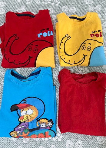 Renkli Baskılı Erkek Çocuk Uzun Kollu Tişört