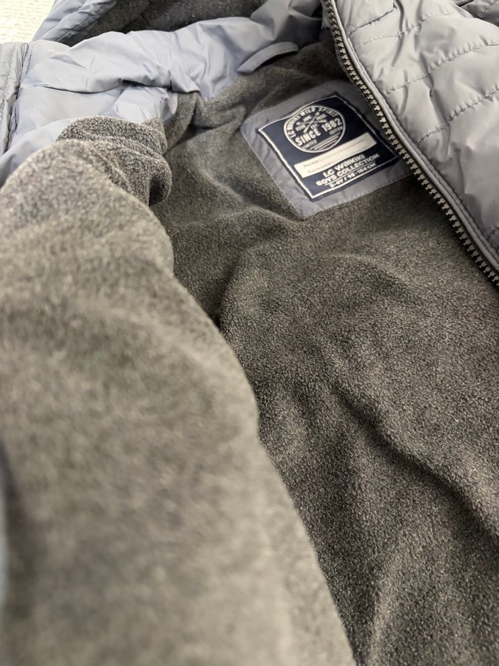 Kapüşonlu Erkek Çocuk Gri Mont - Görsel 3