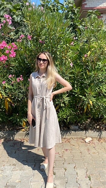 Keten Elbise - Görsel 4