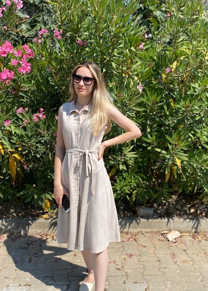 Keten Elbise - Görsel 4