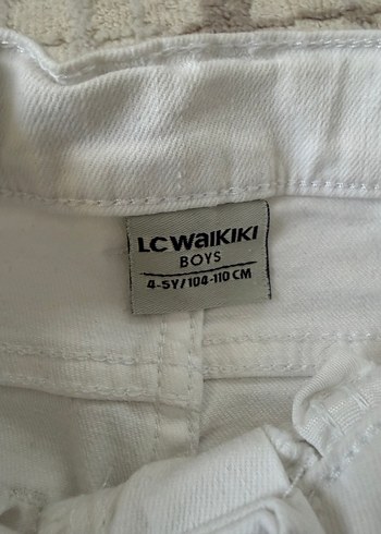 Erkek Çocuk Beyaz ve Lacivert Kot Pantolon - Görsel 6